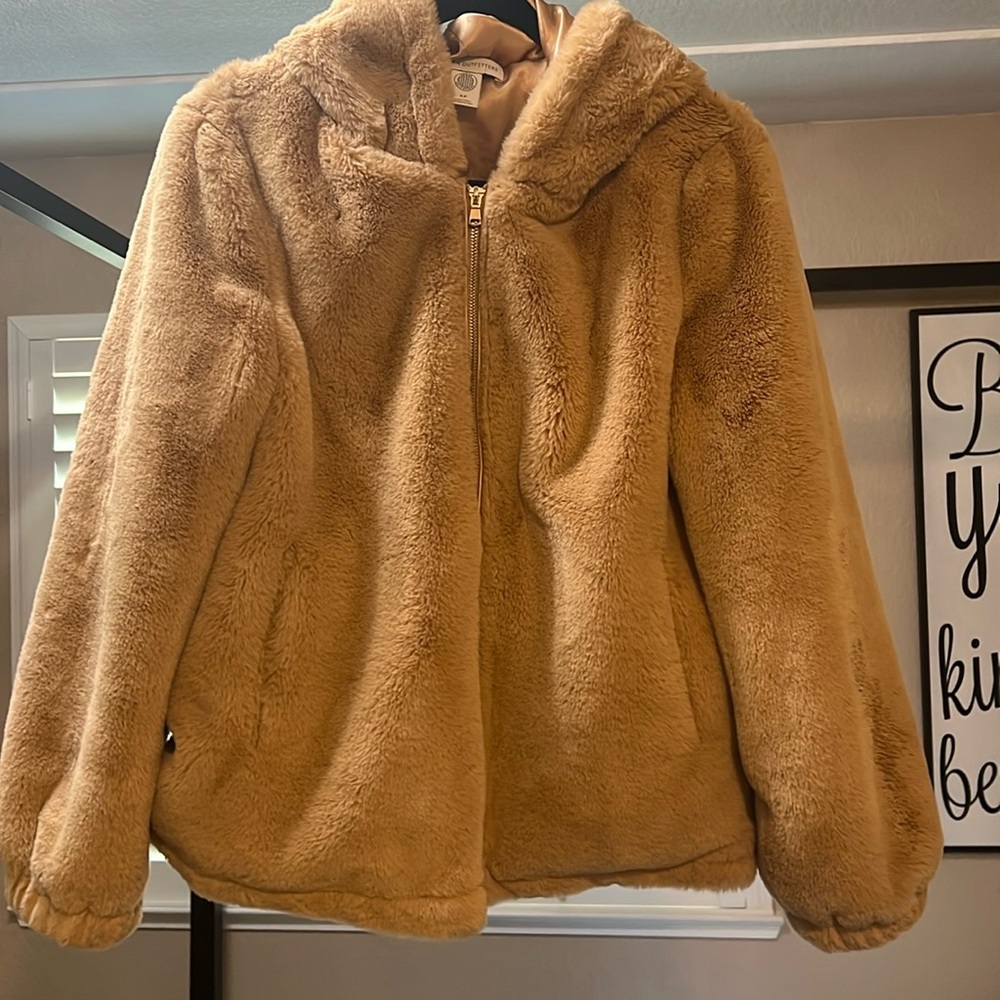 Urban Outfitters faux fur hooded jacket